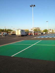 Marquage couleurs dans les parking